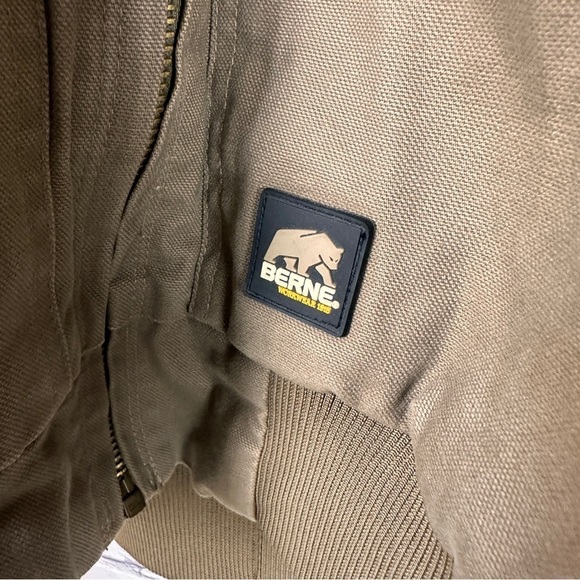 Berne outdoor chore Jacket coat Mens size 3XL Workwear Hooded Regular Fit Beige - Picture 5 of 12